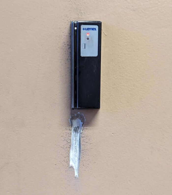 Drywall Under The Card Swipe At My Child's Daycare