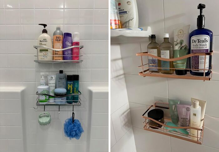 Shampoo Bottles Staging A Coup In Your Shower? Restore Order With This Shower Organizer Shelves And Keep Your Toiletries In Line! 