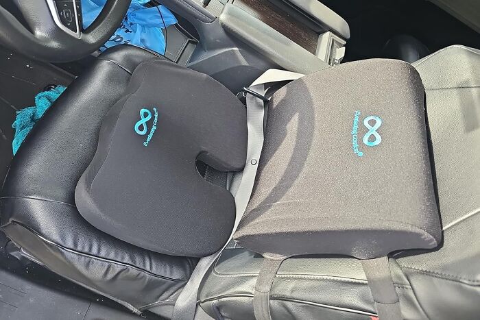 Long Drives Got Your Back Feeling Like A Question Mark? An Everlasting Comfort Seat Cushion Will Turn Those Road Trip Aches Into "Ahhhh" Moments