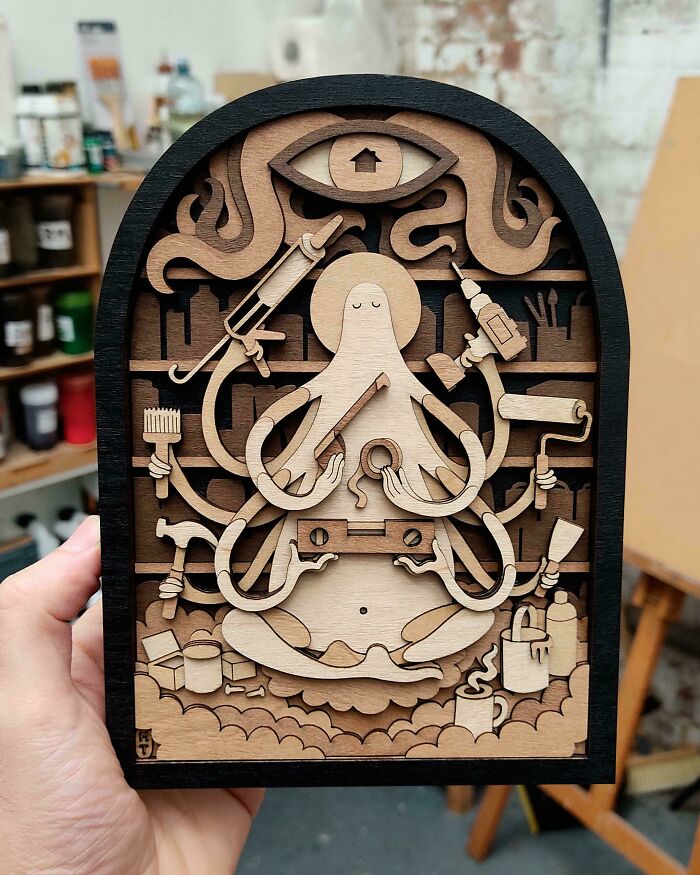 The God Of DIY, Part Of My Ongoing Project Of Building Shrines To Gods That Don't Exist