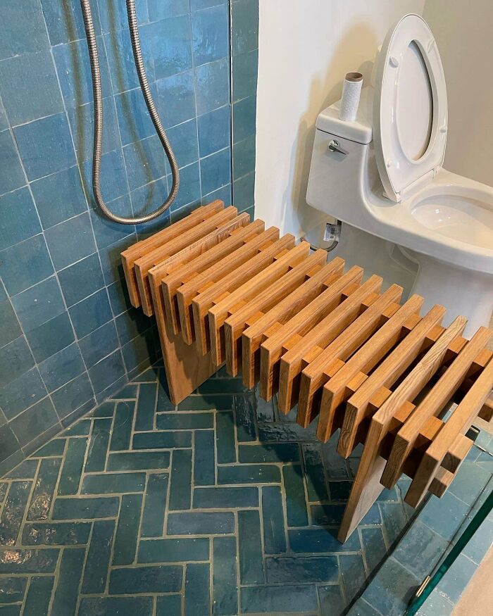 Teak Shower Bench No Nail