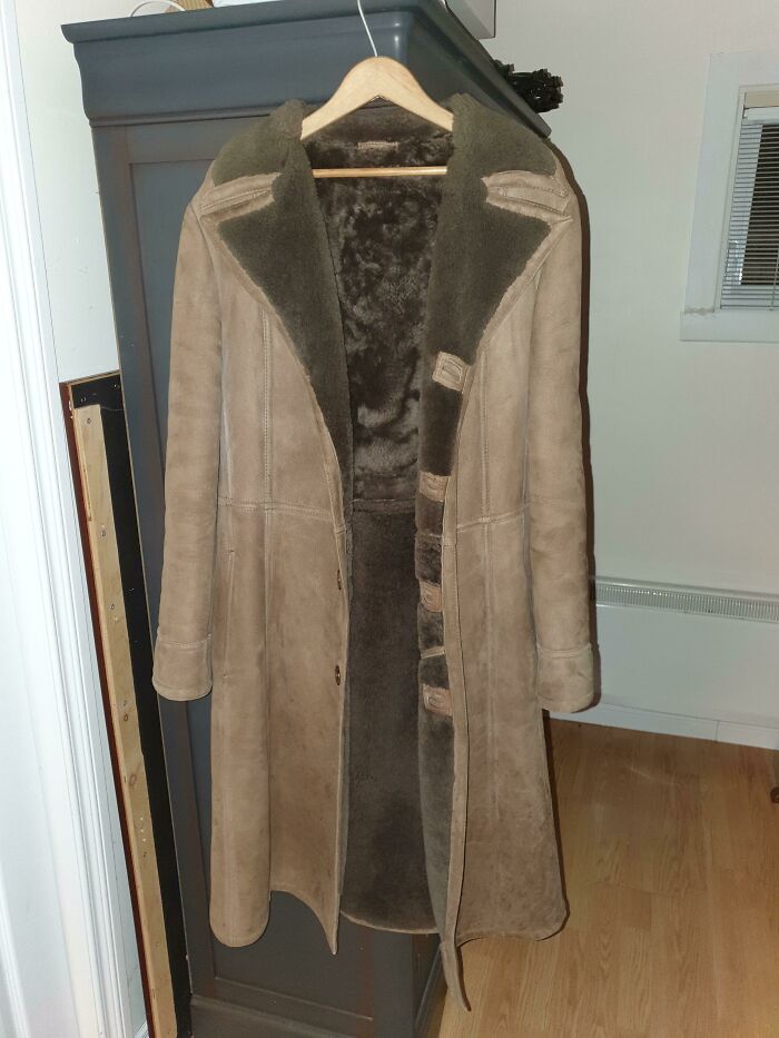 For Christmas, My Grandpa Gave Me The Sheepskin Coat He Wore In His 20s. He Is 70 Now! Still In Mint Condition :)