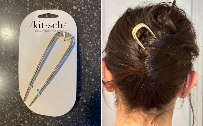 Bad Hair Day? C'est Fini! These Metal French Hair Pins Will Have You Looking Effortlessly Chic In Seconds (Even If You Just Rolled Out Of Bed)