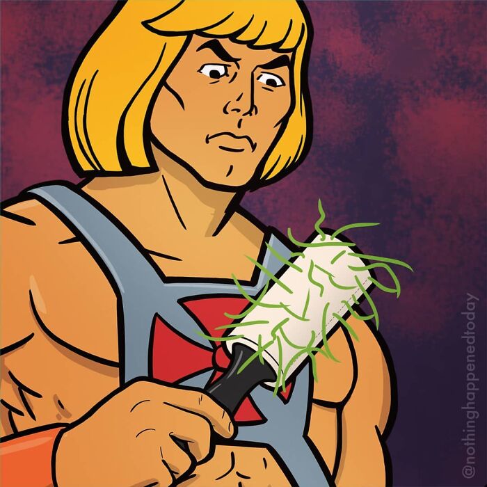 Artist Reveals What He-Man And His Faithful Battle Cat Do When They're Not Saving Their Planet (13 Pics)