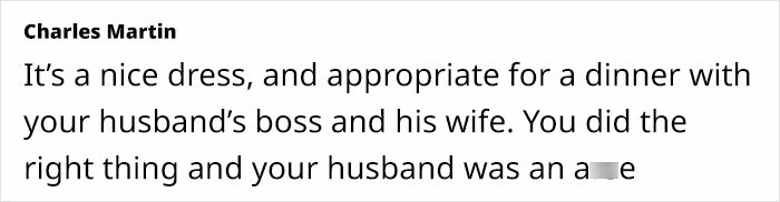 “My Husband Said I Embarrassed Him With My Look At Dinner With His Boss’ Family”