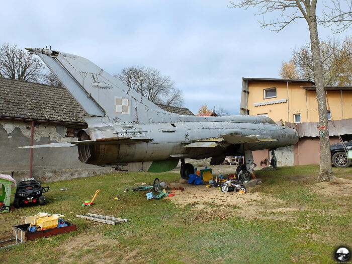 Fighter Aircraft In The Yard, Poland