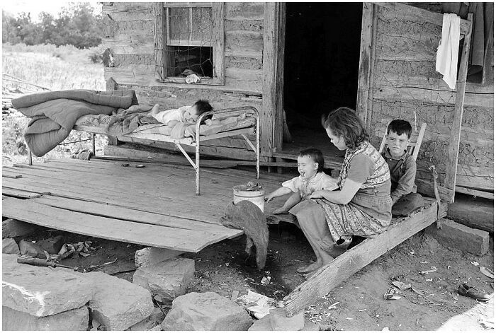 Front Porch Of Tenant Farmers House Near Warner, Oklahoma - 1939