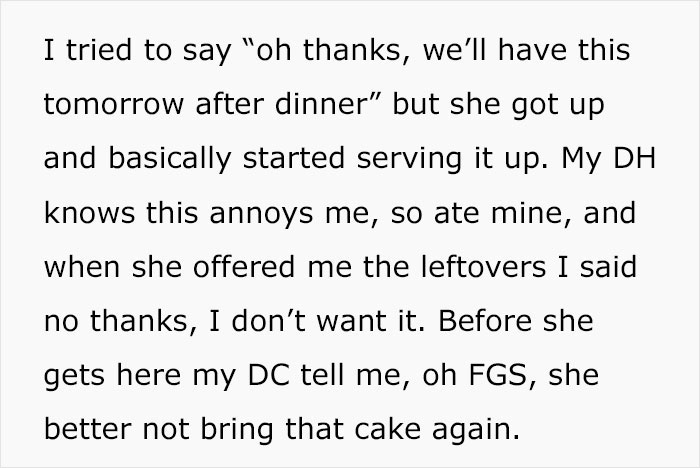 MIL Keeps Bringing Her Awful Food To DIL’s Parties Unasked, DIL Decides To Outdo Her