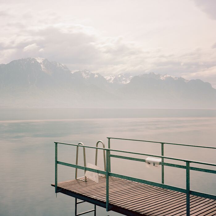 Swiss Lake Recollection - The Pier By Renzo Cicillini, Switzerland