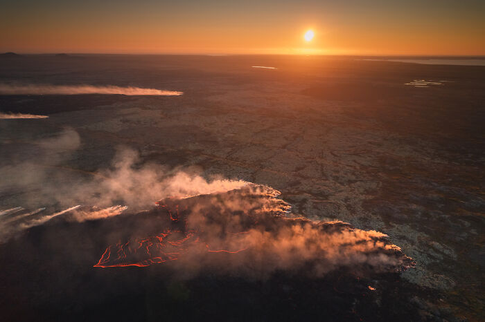 Sunset With Lava