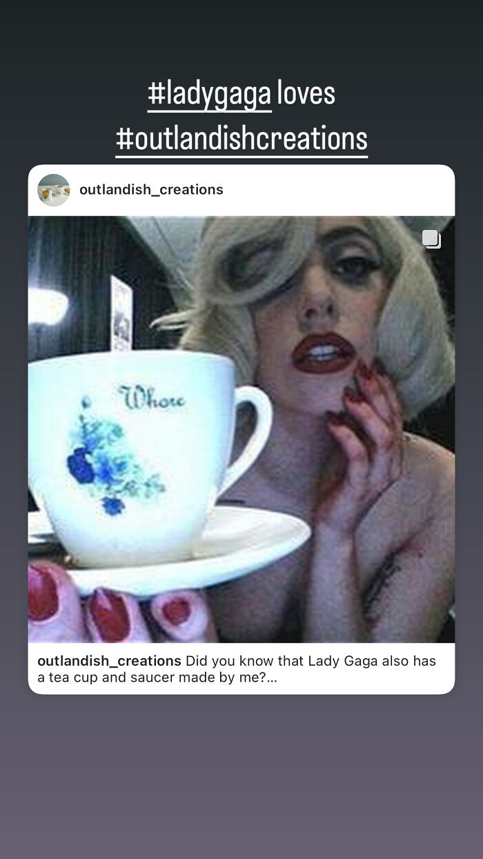 Lady Gaga Sips Out Of The Tea Cup I Made