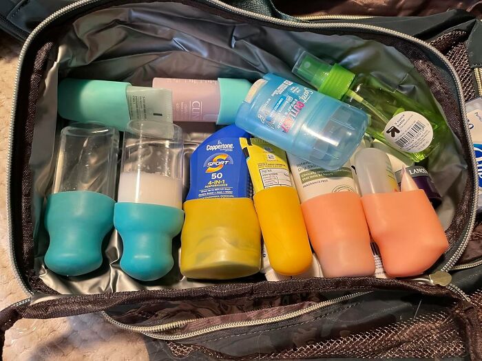 These Silicone Bottle Covers Are Like Little Superhero Capes For Your Toiletries, Keeping Leaks At Bay And Your Luggage Safe From Explosions