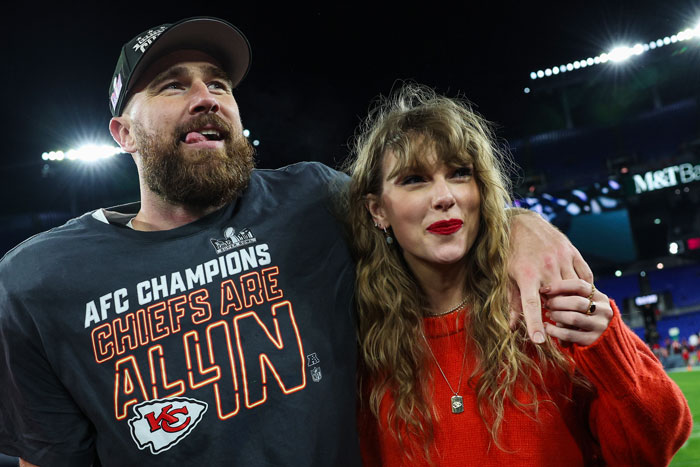 Travis Kelce Looks Miserable On Chiefs Bench After Taylor Swift Skipped The Game