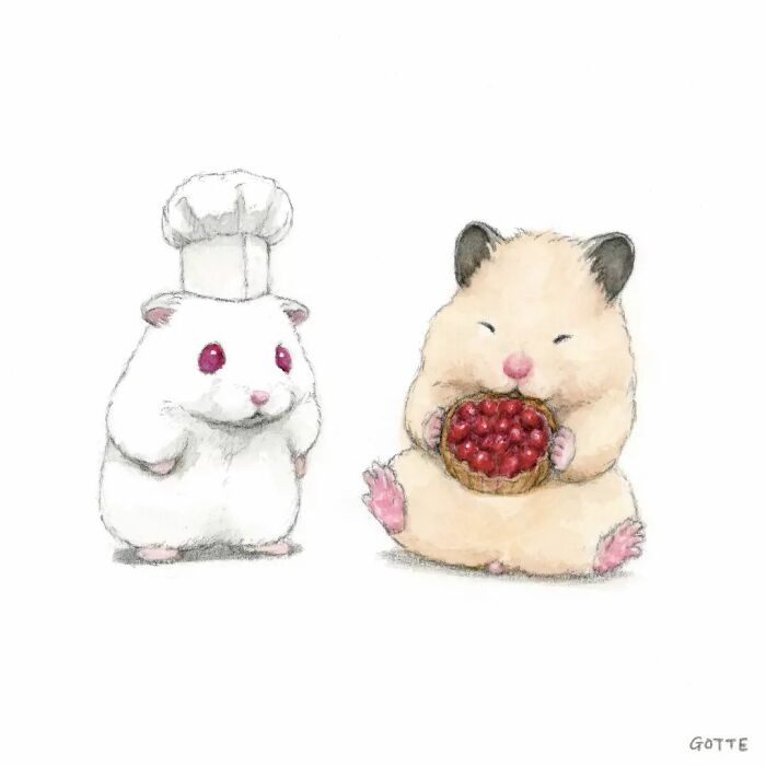 Gotte's Adorable Illustrations Of A Hamster Named Sukeroku