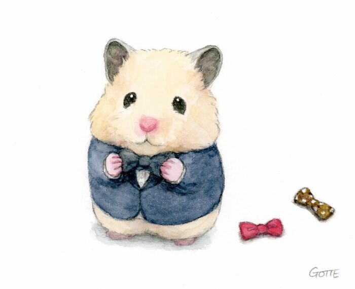 Gotte's Adorable Illustrations Of A Hamster Named Sukeroku