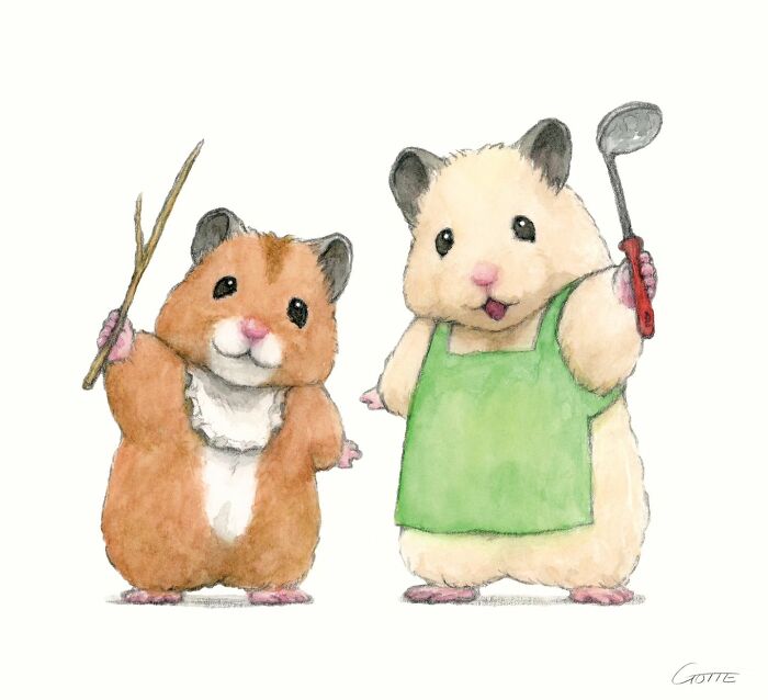 Gotte's Adorable Illustrations Of A Hamster Named Sukeroku