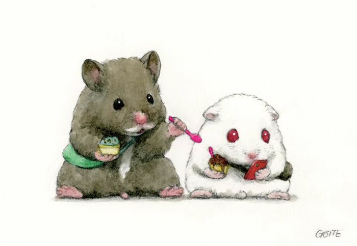 Gotte's Adorable Illustrations Of A Hamster Named Sukeroku