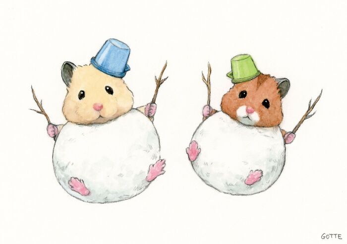 Gotte's Adorable Illustrations Of A Hamster Named Sukeroku