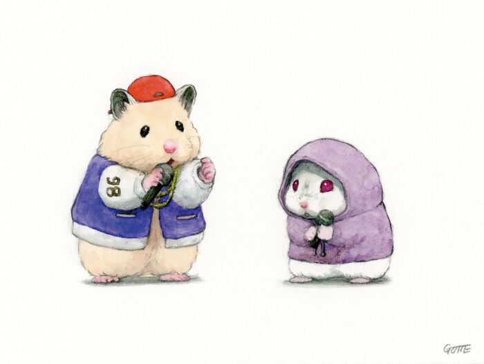 Gotte's Adorable Illustrations Of A Hamster Named Sukeroku