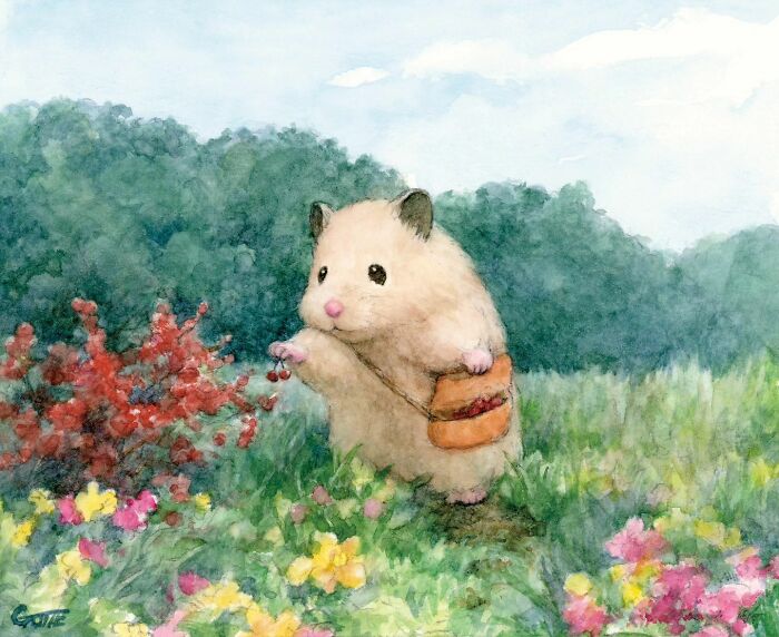 Gotte's Adorable Illustrations Of A Hamster Named Sukeroku