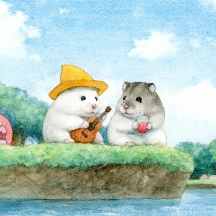 Gotte's Adorable Illustrations Of A Hamster Named Sukeroku