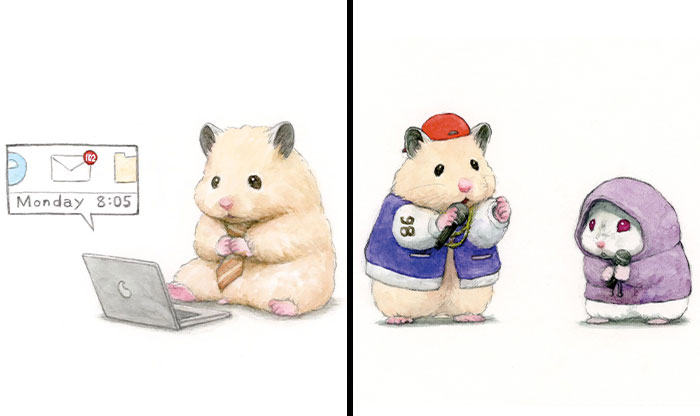 This Artist Shows The Life Of This Adorable Hamster In 25 Illustrations (New Pics)