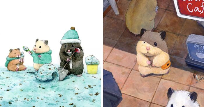 This Artist Shows The Life Of This Adorable Hamster In 25 Illustrations (New Pics)