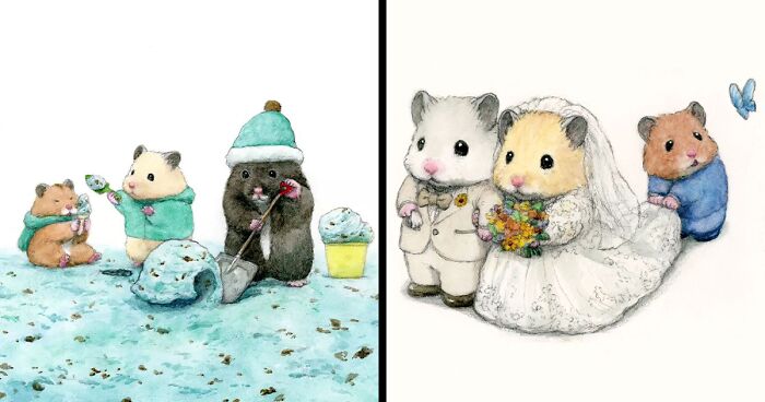 This Artist Shows The Life Of This Adorable Hamster In 25 Illustrations (New Pics)