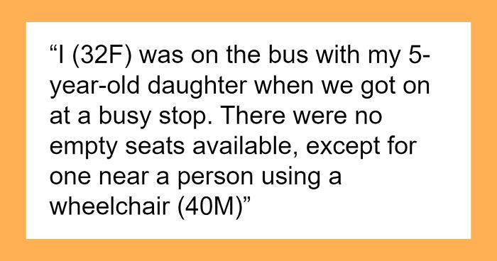 Mom Is Livid After Disabled Person On Bus Refused To Move So She Could Sit Together With Her 5YO