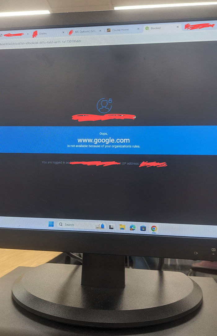 School Blocked Google