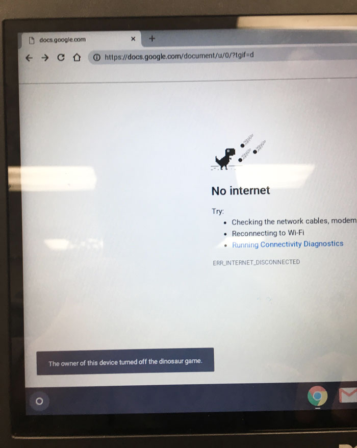 My School Banned The Dinosaur Game