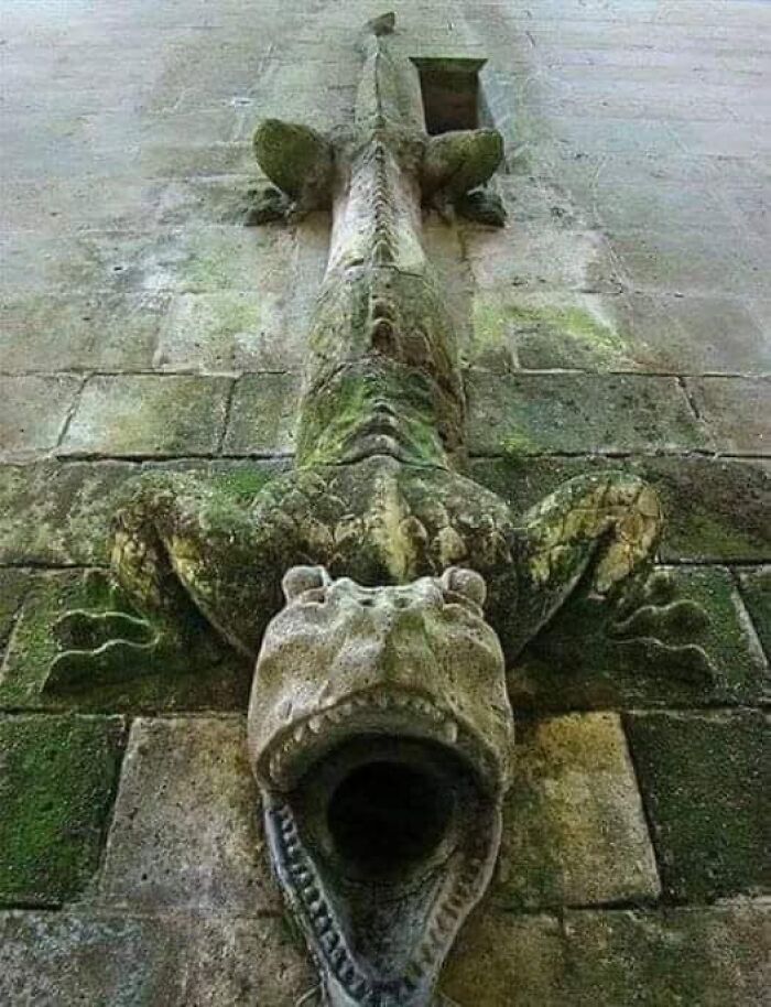 The Sewer Pipe At Pierrefonds Castle This Terrifying But Beautiful Drain Belongs To The Castle's Dungeon. Castle From The Xii Century. France