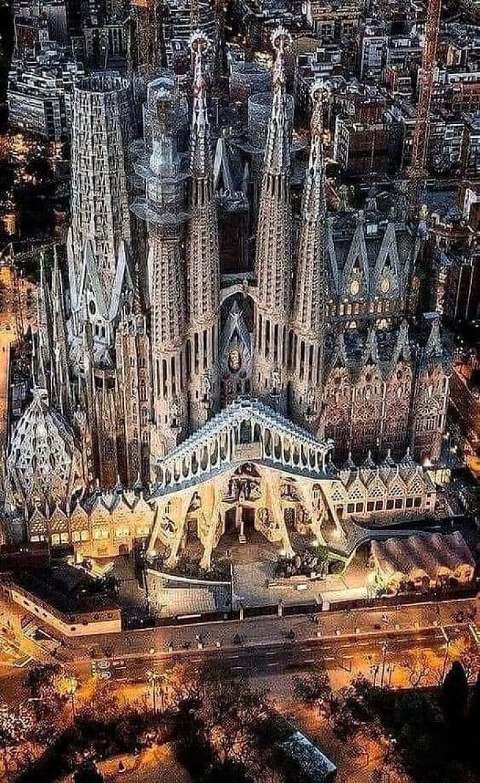 A Different View Of Sagrada Familia - Gaudi's Masterpiece In Barcelona, ​​ Spain