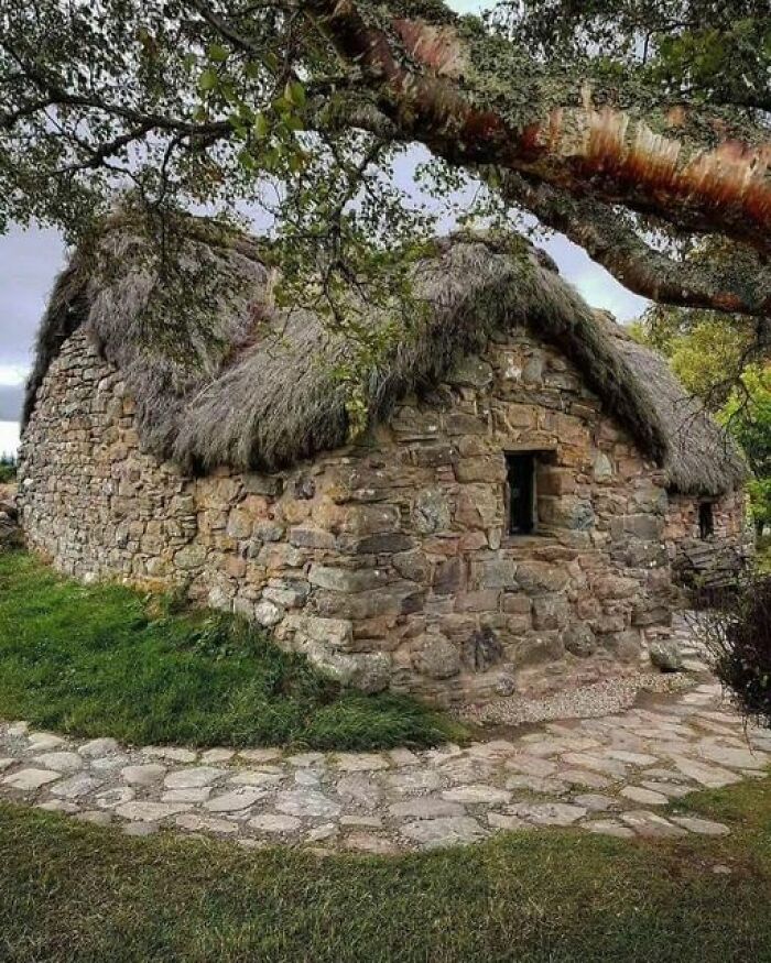 Old Leanach Cottage In Scotland, Thought To Be The Only Remaining Structure From The 1746 Culloden Battlefield