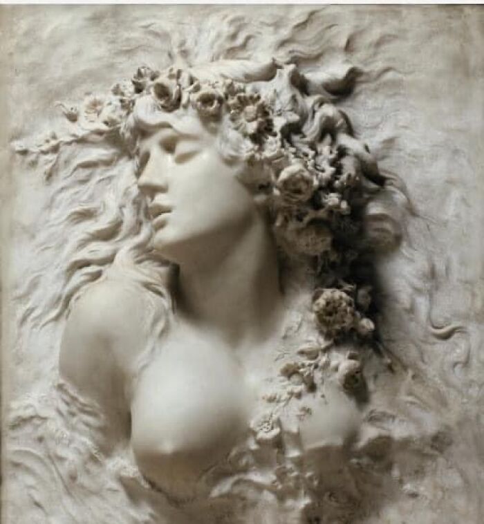 Sculpture "Ophelia" Carved By The Great Actress Sarah Bernhardt In 1880