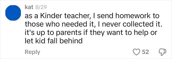 Kindergarten Assigns 20 Pages Of Homework, Mom Informs The Teacher She Is Opting Out Of It