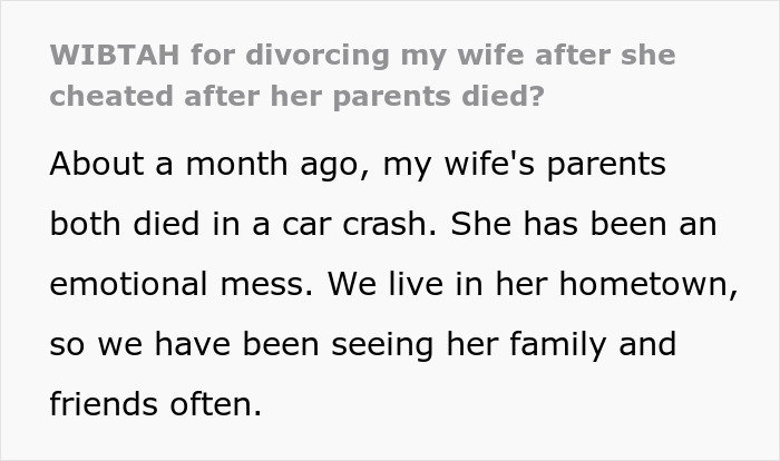 Woman Sleeps With Her First Love After The Tragic Death Of Her Parents, Husband Wants Divorce