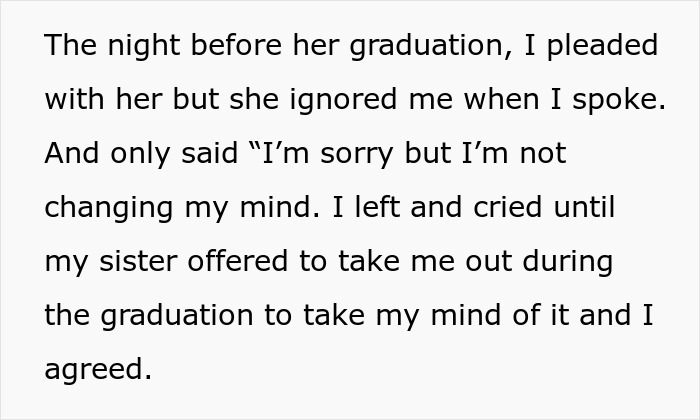 Mom Asks If She’s Wrong For Ruining Daughter’s Graduation To Teach Her A Lesson After A Betrayal