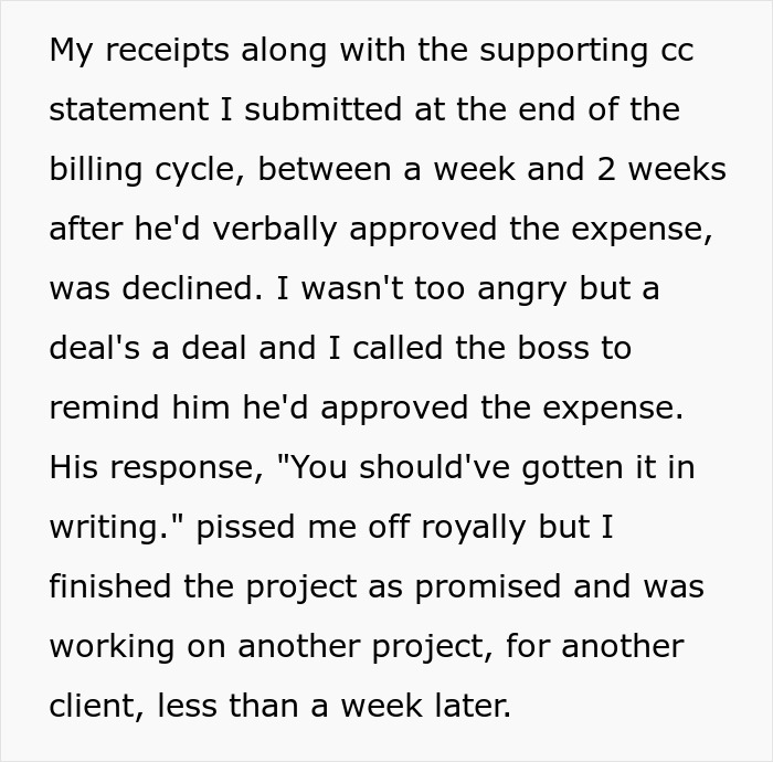 Boss Backs Out Of Verbal Agreement, Loses It After Employee Does The Same Thing To Him