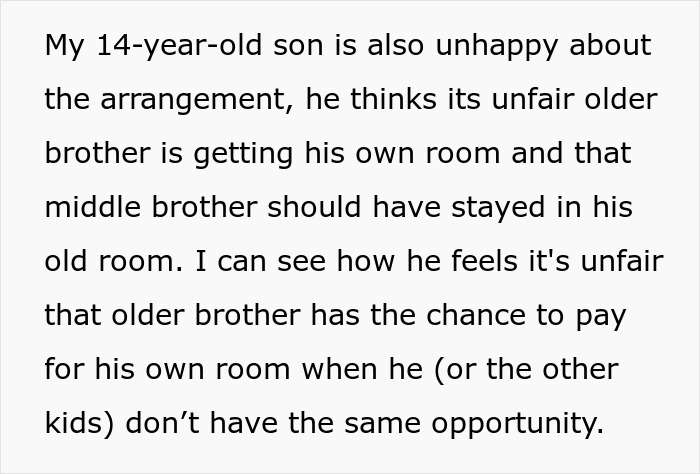 Eldest Son Says He Will Move Out Unless He Gets A Separate Room, Is Told To Pay Rent