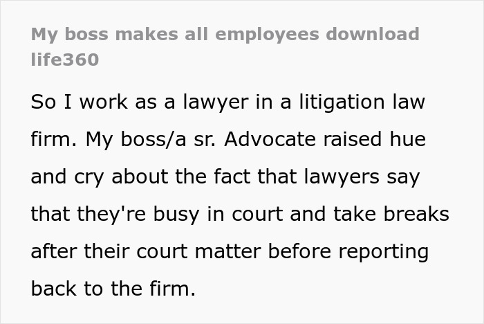 "I Find This So So So Wrong": Employee Refuses To Use Life360, Boss Loses It