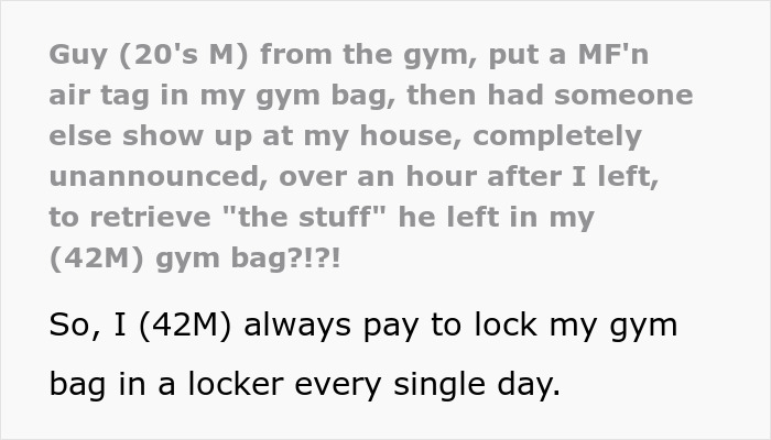 Guy Leaves AirTag In Man’s Gym Bag, He Is Worried As One Hour Later He Finds Guy At His Doorstep 