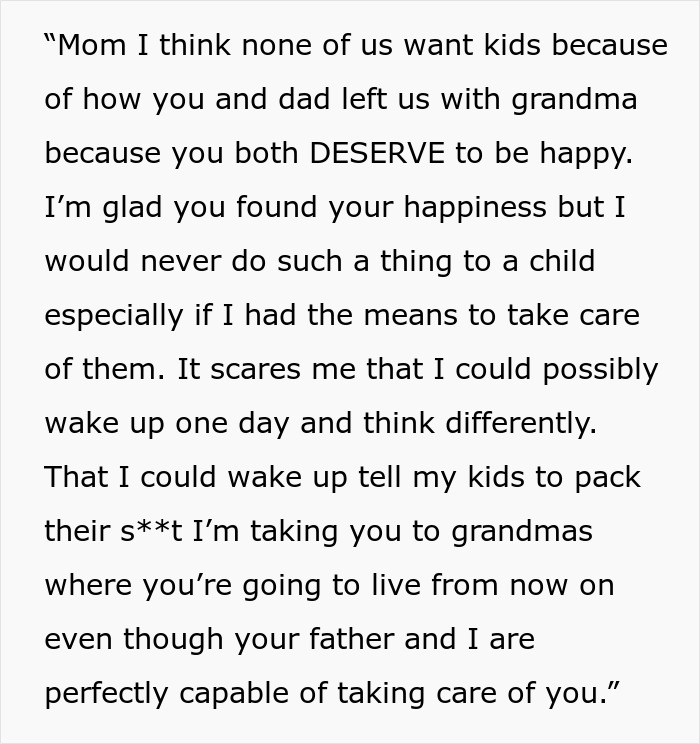 Parents Abandon 5 Sons in Search of Happiness, Years Later, Mom Is Shocked She Won’t Have Grandkids