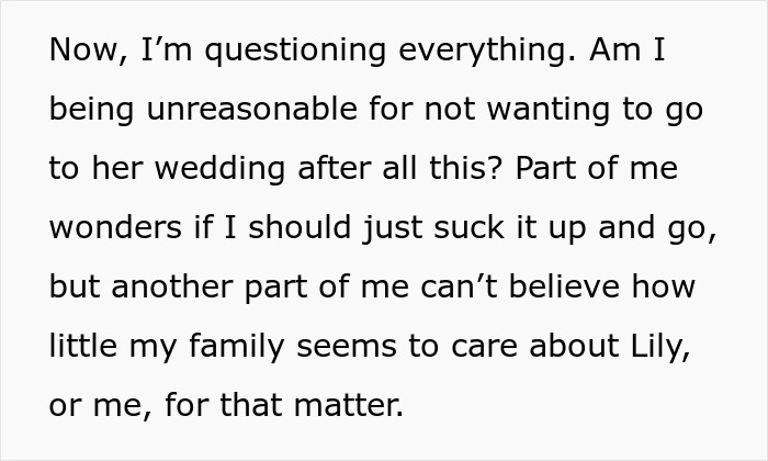 Widow Refuses To Go To Sister's Wedding After She And Entire Family Downplay Her Late Wife's Death