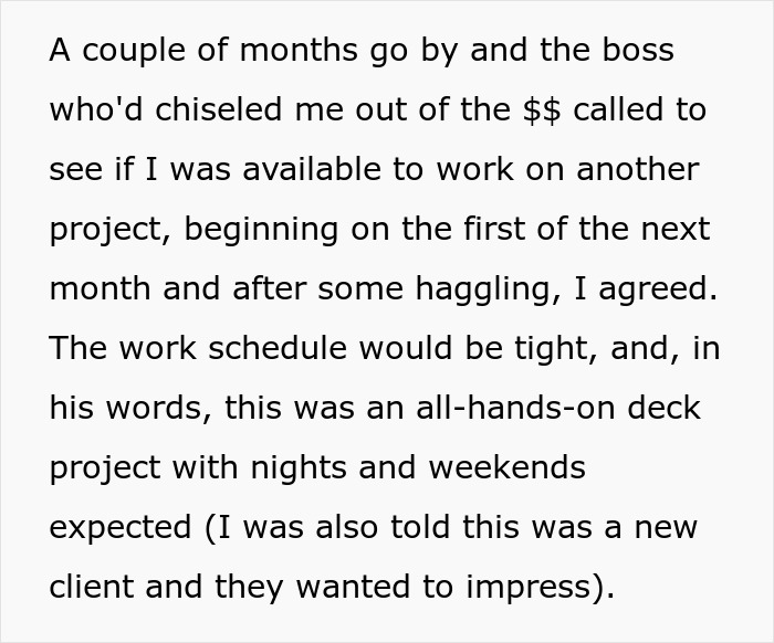 Boss Backs Out Of Verbal Agreement, Loses It After Employee Does The Same Thing To Him