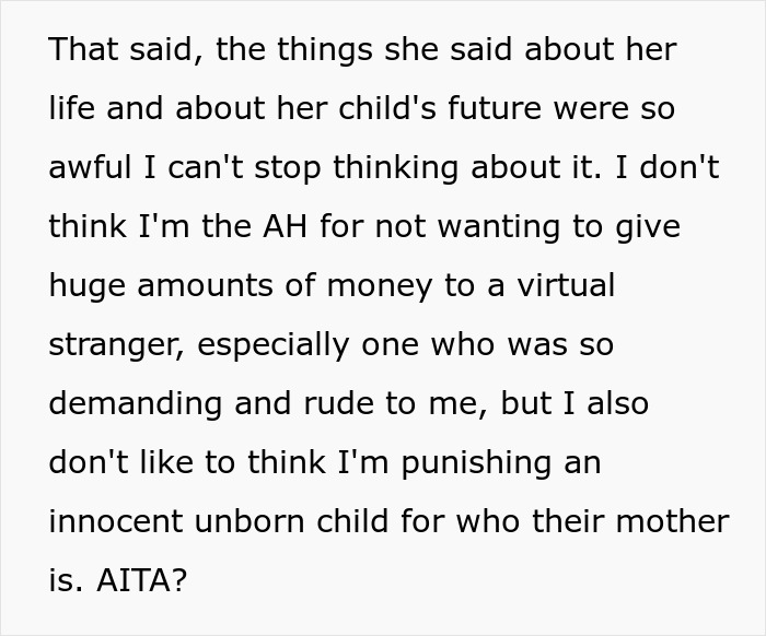 Woman Thinks Her Pregnancy Entitles Her To Generational Wealth, Is Reminded Of Her Place