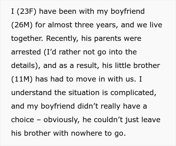 GF Complains That BF's 11YO Brother's Behavior Is Creepy, He Says She's Overreacting