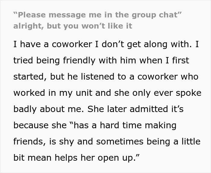 Guy Turns Petty When Coworker Demands He Send All Messages For Him In The Group Chat