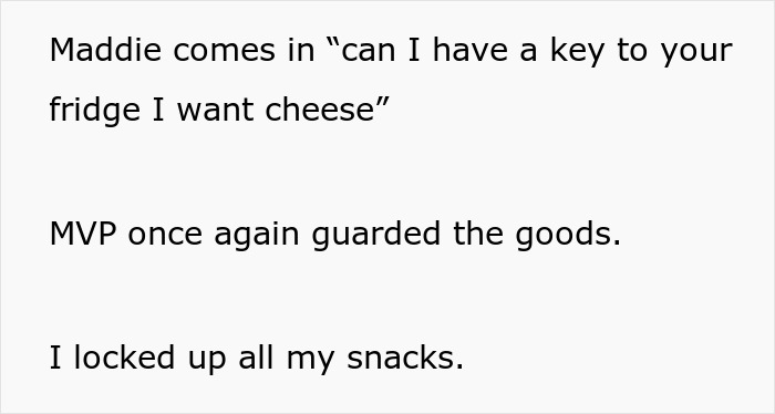 Woman Tired Of Office Food Thieves Locks Her Snacks Up, Gets Confronted By One Of Them