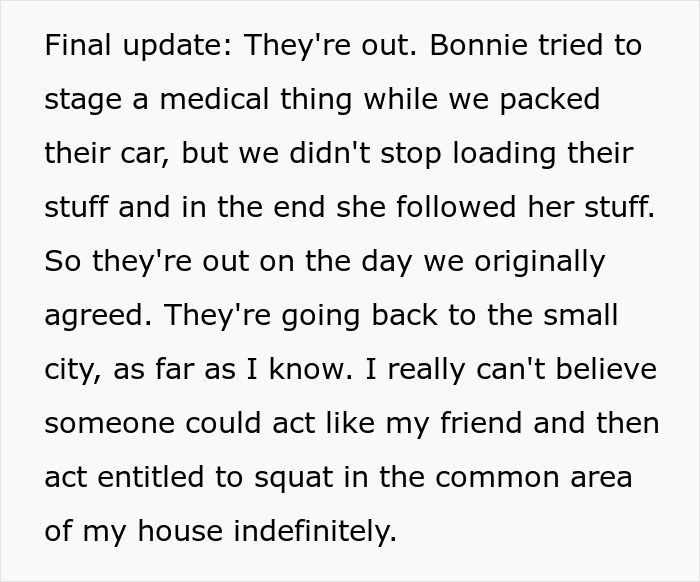 "Get Them Out Of Our House": Couple Is Confused After Friends Stay At Their House Way Longer